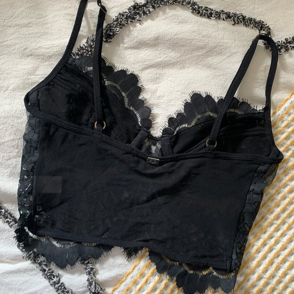 For Love and Lemons Black Skivvies Bralette - Picture 2 of 4